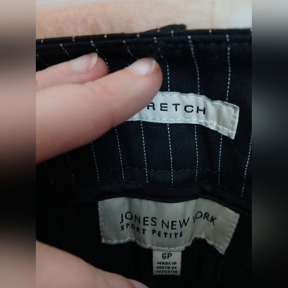 Jones New York Black Dress Pants Straight-Leg Tailored - Picture 3 of 4